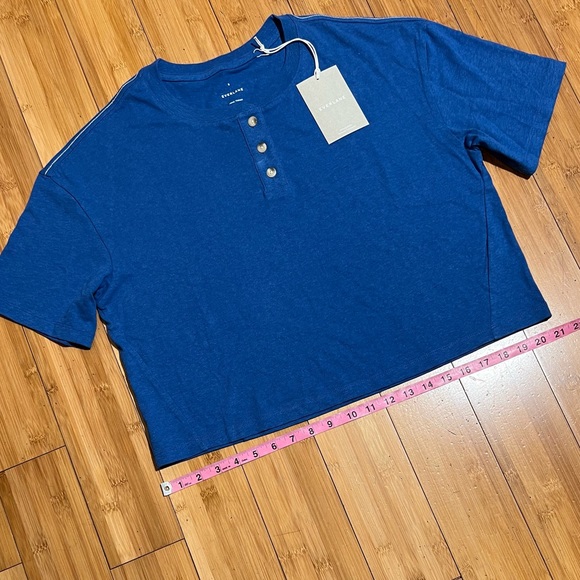 NWT Everlane The Vintage Henley Hemp Tee Deep Blue Size S - Picture 12 of 15